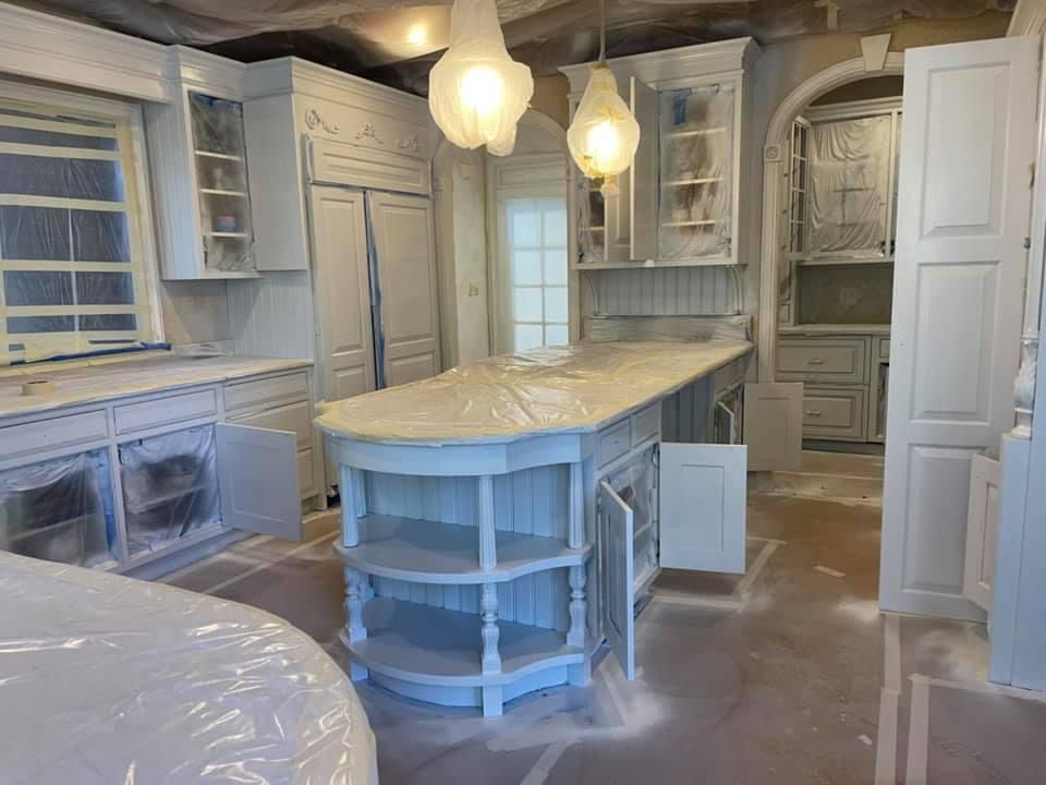 Project: Painting island, trim and kitchen cabinets in moorestown nj
