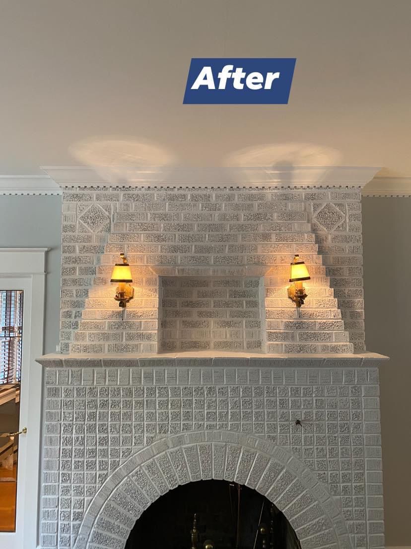 Project: Painting brick mantel in moorestown nj