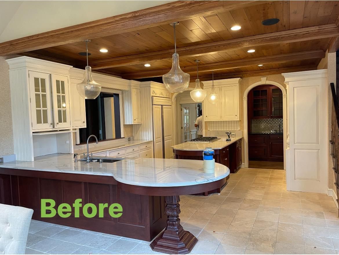 Project: Painting island, trim and kitchen cabinets in moorestown nj